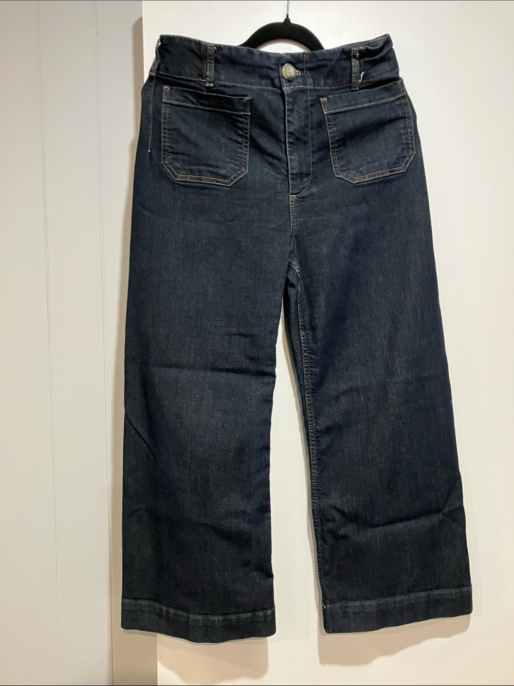 Maeve Dark Indigo Wide-Leg Jeans